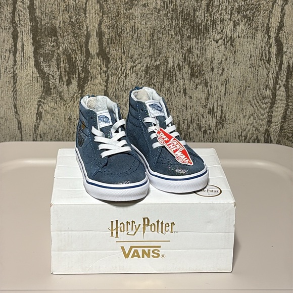 VANS Authentic x Harry Potter SK8-HI ZIP Blue Glitter Kids VN0A4BV1V3R - Picture 3 of 7
